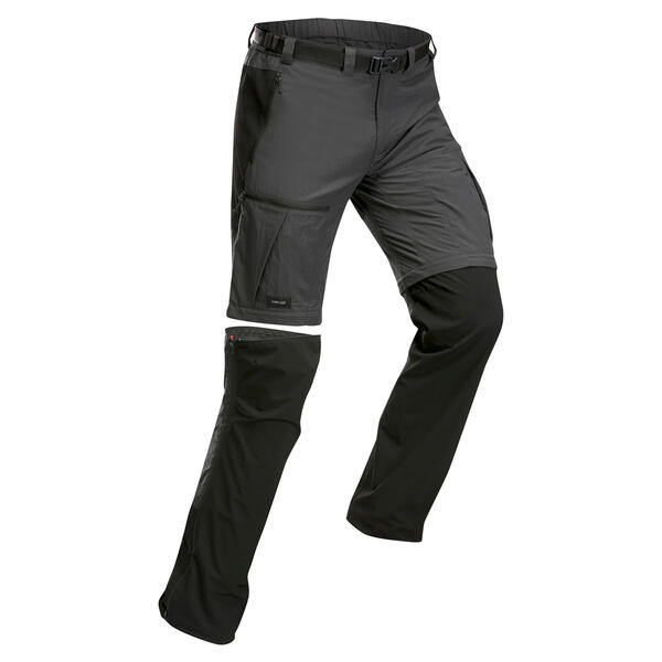 Bild 1 von Zip-Off-Hose Herren 2-in-1 robust Trekking - MT500 grau Grau|schwarz