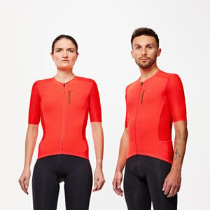 Unisex kurzarm Sommer Rennrad Radtrikot - Racer 2 Orange|rosa