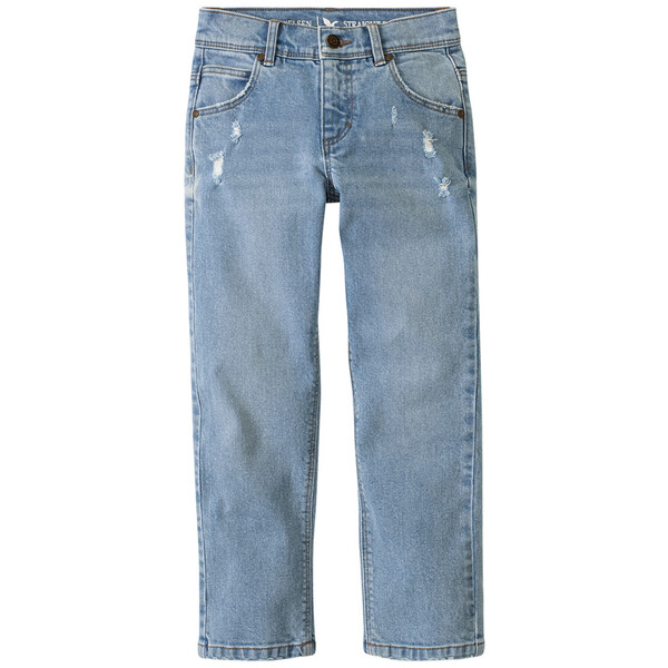 Bild 1 von Jungen Straight-Jeans mit Destroyed-Effekten HELLBLAU