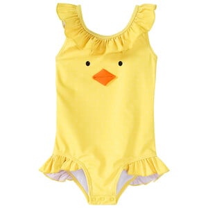 Baby Badeanzug mit Enten-Motiv GELB / WEISS