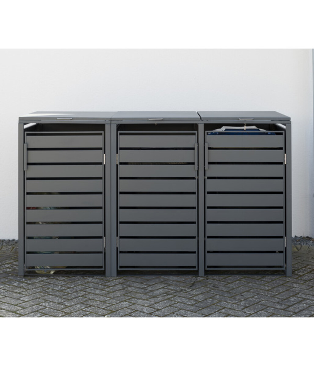 Bild 3 von Westmann Mülltonnenverkleidung Kubus 3er Box, ca. B200/H116/T80 cm