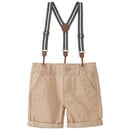 Bild 1 von Jungen Chinoshorts mit Hosenträgern BEIGE