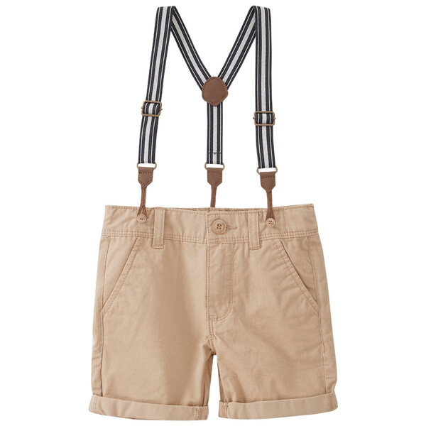 Bild 1 von Jungen Chinoshorts mit Hosenträgern BEIGE