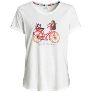 Damen Schlafshirt mit Print WEISS