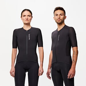 Unisex kurzarm Sommer Rennrad Radtrikot - Racer 2 Schwarz