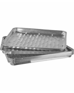 Grillschalen aus Aluminium, 8er-Pack, silber