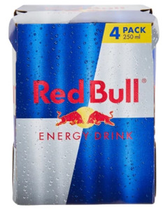 Red Bull Energy Drink, 1.000 ml, 4er-Pack, blau