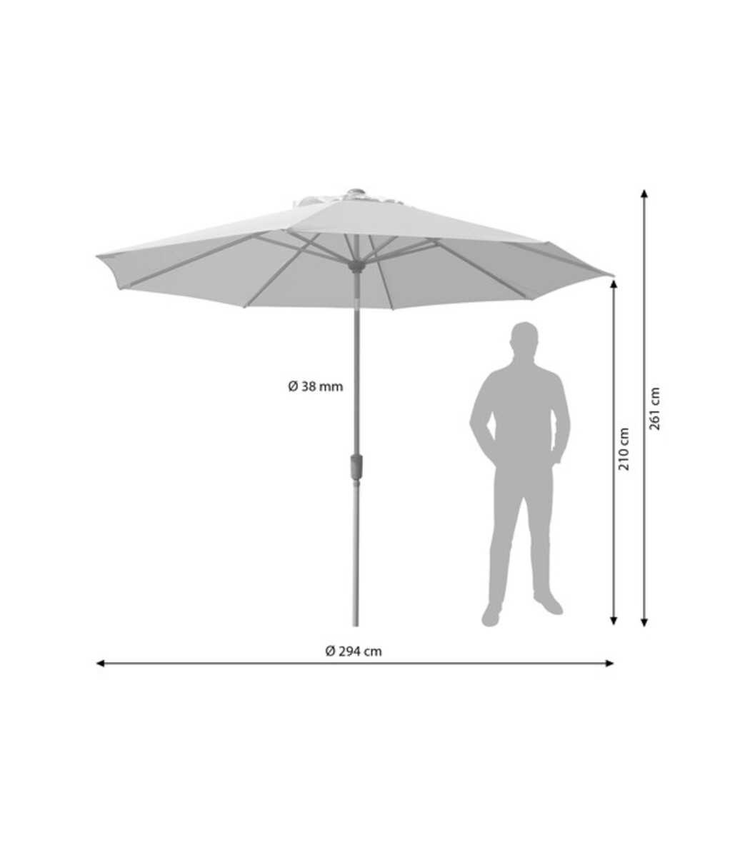Bild 3 von Dehner Schirm Milos, rund, ca. Ø294 cm