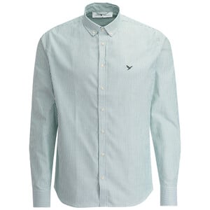 Herren Hemd mit Button-down-Kragen DUNKELGRÜN / WEISS