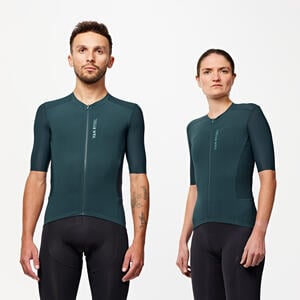 Unisex kurzarm Sommer Rennrad Radtrikot - Racer 2 Grün