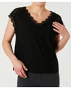 Bild 1 von T-Shirt mit Lochmuster, Janina, Spitzendetails, schwarz