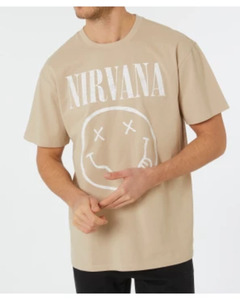 Nirvana T-Shirt, Rundhalsausschnitt, naturfarben