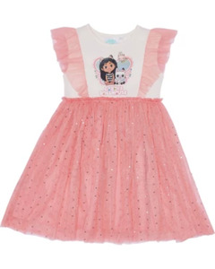 Gabby´s Dollhouse Kleid, mit Tüllrock, rosa