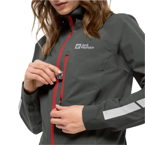 Bild 4 von Jack Wolfskin MOROBBIA 2.5L JKT W Damen Fahrradjacke SLATE GREEN