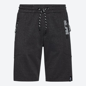 Herren-Bermudas mit Aufdruck, Anthracite