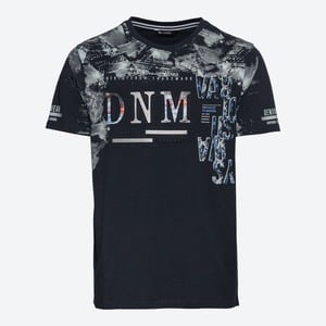 Herren-T-Shirt mit Prägung, Dark-blue