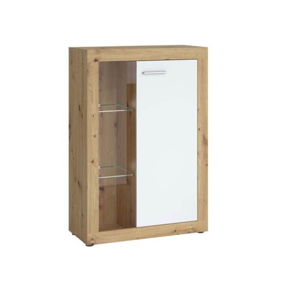 Bild 1 von Vitrine Brilon Eiche Artisan-Optik/Weiß 78x114x35 cm