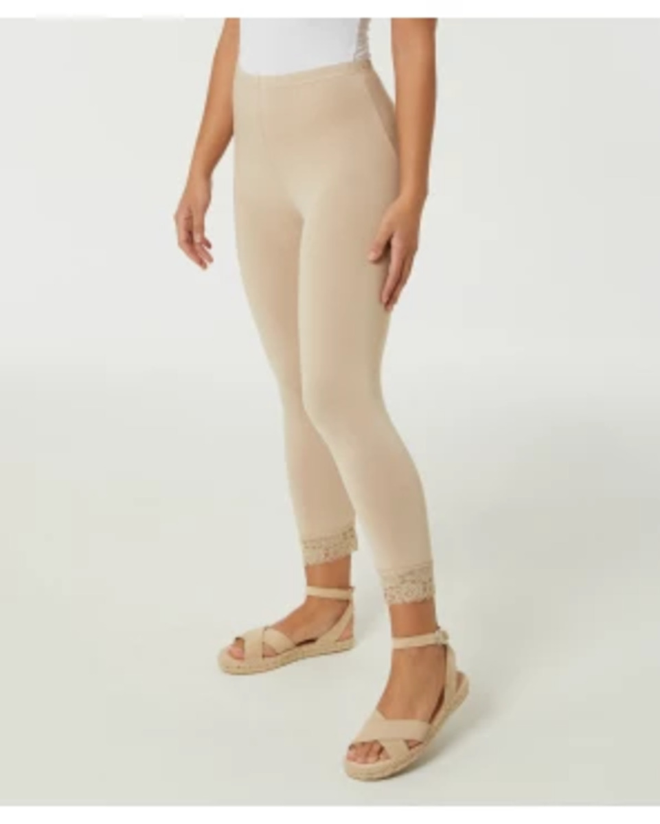 Bild 1 von Leggings mit Spitze, Janina, Caprilänge, naturfarben