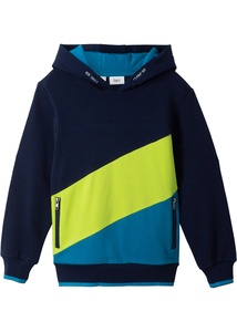 Jungen Kapuzensweatshirt im Colourblock aus Bio-Baumwolle, 116/122