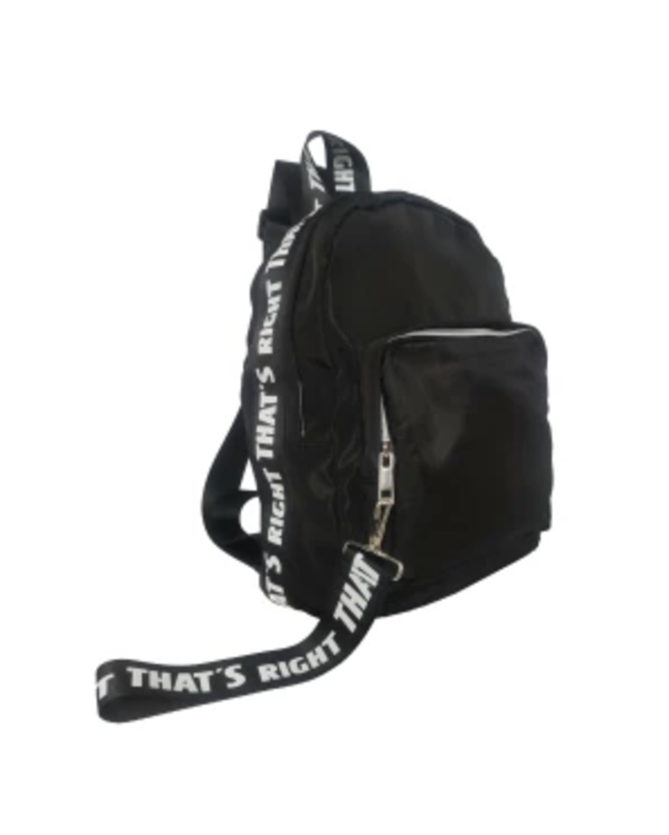 Bild 1 von Rucksack mit Spruchband, Janina, ca. 54 x 49 cm, schwarz