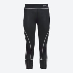 Damen-Sportleggings mit Kontrast-Nähten, Black