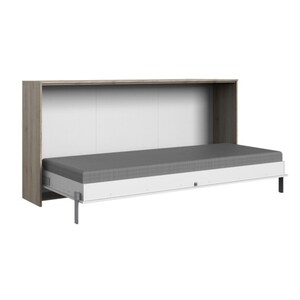 Wandklappbett Juist horizontal San Remo Eiche NB Weiß 212x134x43 cm