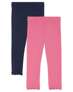 Leggings mit Spitze, 2er-Pack, Y.F.K., pink/blau