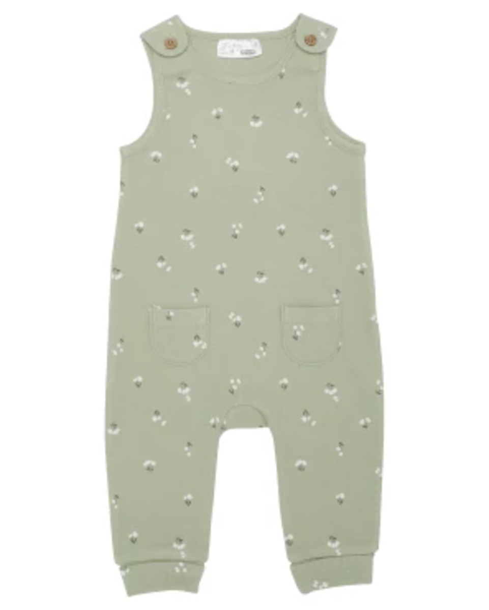 Bild 1 von Newborn Strampler, Ergee, Blumenmuster, grün