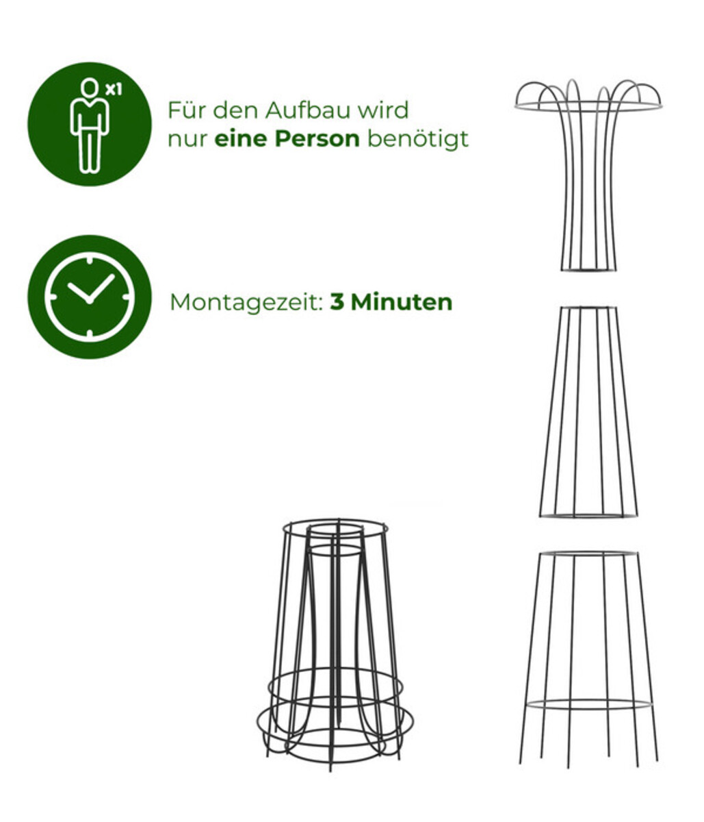 Bild 4 von Dehner Premium Metall-Obelisk Maxima, schwarz