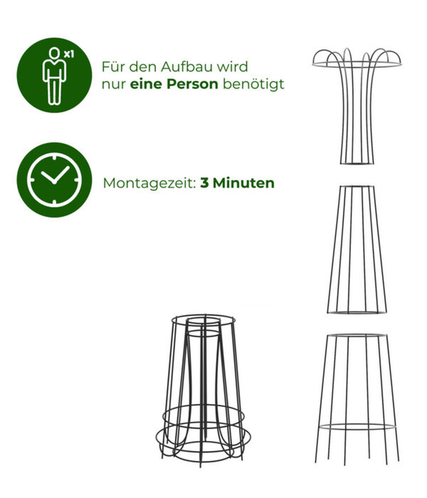 Bild 4 von Dehner Premium Metall-Obelisk Maxima, schwarz