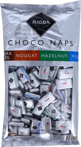 RIOBA Schokolade Swiss Choco Naps Mischung 200 Portionen x 5 g (1 kg)