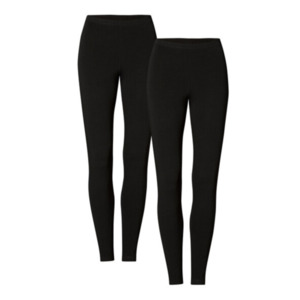 Leggings, lang, 2er Set, schwarz, 36/38