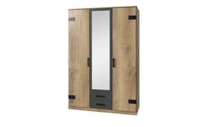 Kleiderschrank, 3-türig - holzfarben - 135 cm - 198 cm - 58 cm - Schränke