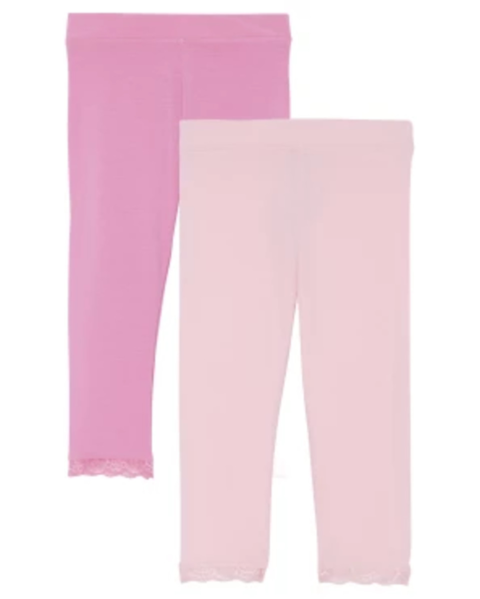 Bild 1 von Leggings mit Spitze, 2er-Pack, pink/rosa