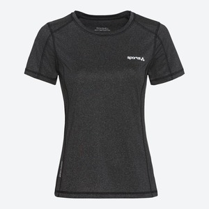 Damen-Funktions-T-Shirt mit Reflektions-Logo, Anthracite