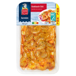 GOLDEN SEAFOOD Marinierte Garnelen 400 g