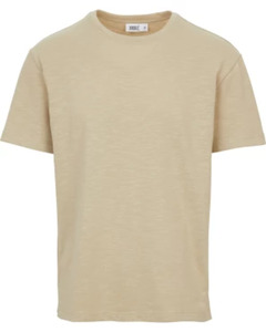 Lässiges T-Shirt, X-Mail, Rundhalsausschnitt, Beige