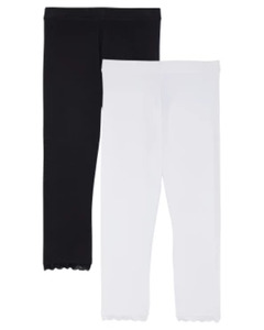 Leggings mit Spitze, 2er-Pack, Y.F.K., schwarz/weiß