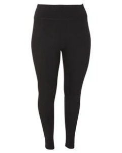 Schwarze Leggings, elastischer Bund, schwarz