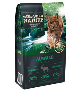 Dehner Wild Nature Trockenfutter für Katzen Auwald Adult, Hirsch