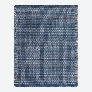 Platz-Set mit Fransen, ca. 33x48cm, Dark-blue