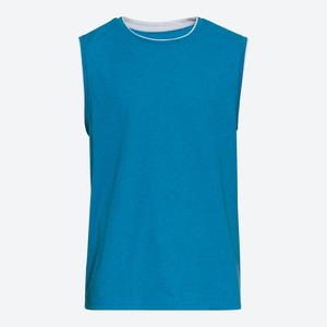 Herren-Muskelshirt mit Baumwolle, Turquoise