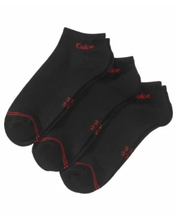 Bild 1 von Coca Cola Socken, 3er-Pack, Coca Cola, schwarz