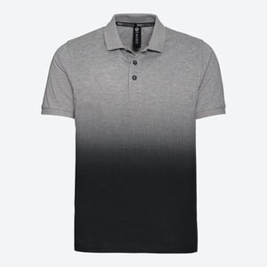 Herren-Poloshirt mit Farbverlauf, Light-gray