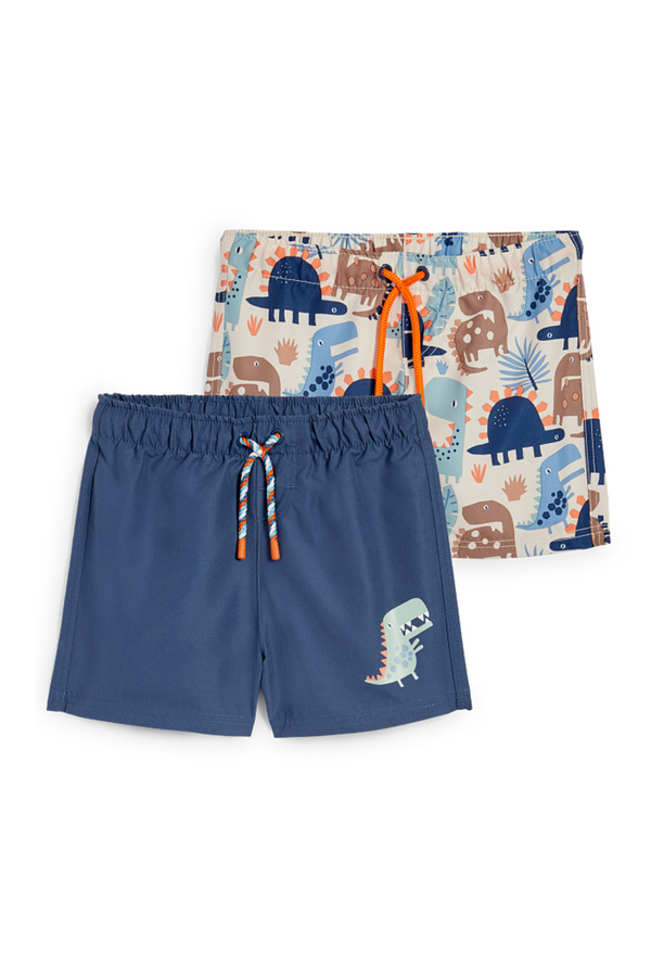 Bild 1 von C&A Multipack 2er-Dino-Baby-Badeshorts, Blau, Größe: 68