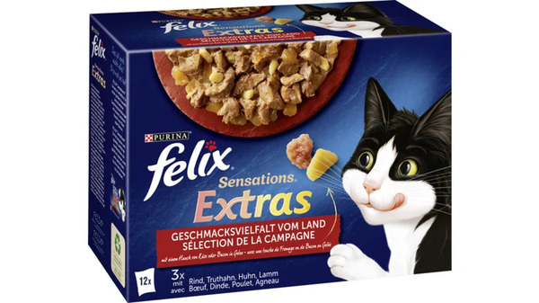 Bild 1 von felix Katzennassfutter Sensations Extras in Gelee Geschmacksvielfalt vom Land 12x85g