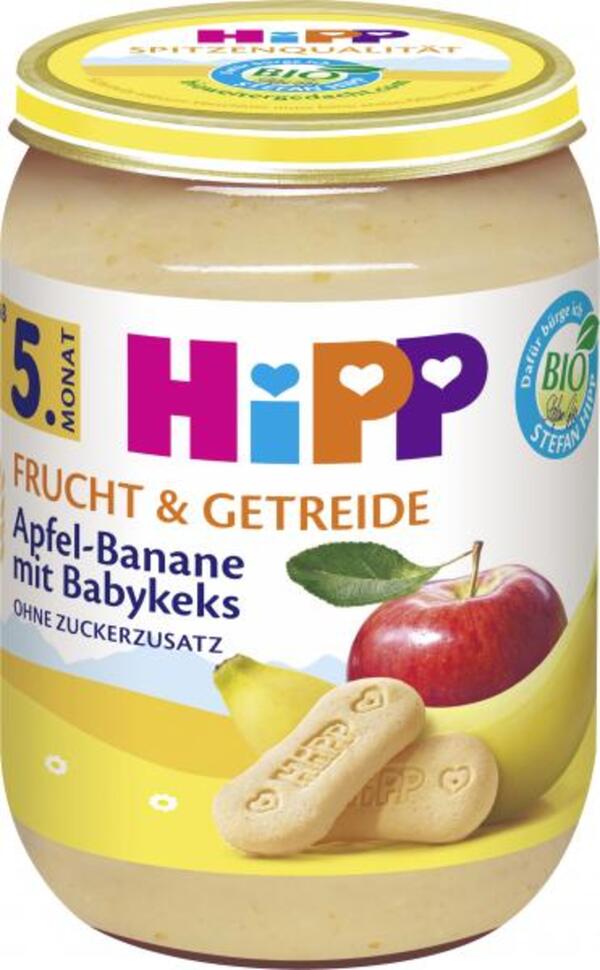 Bild 1 von Hipp Frucht & Getreide Apfel-Banane mit Babykeks