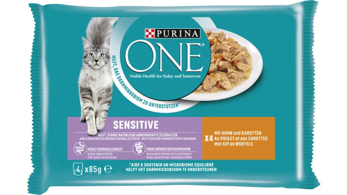 Bild 1 von PURINA ONE Sensitive mit Huhn und Karotten Katzennassfutter