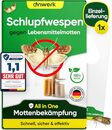 Bild 1 von anwerk® Schlupfwespen gegen Lebensmittelmotten - X Karten à 1 Lieferungen - Effektiv Lebensmittel Motten bekämpfen - Alternative zur Mottenfalle, Mottenspray, Pheromonfalle