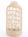 Bild 1 von Glasvase mit Naturgeflecht, Höhe 25cm
                 
                                                        Beige